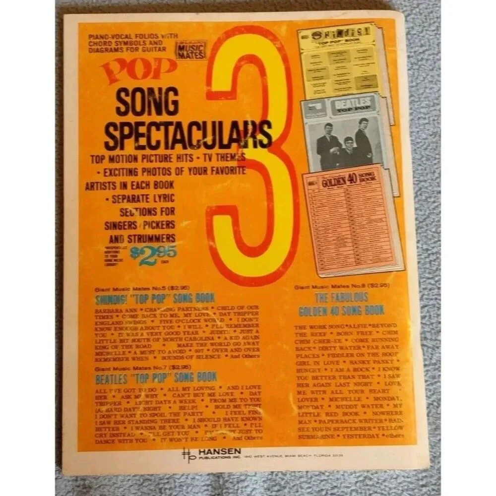 Golden 40 Song Book of Top Country Hits 1966 Piano Organ Guitar Vocal